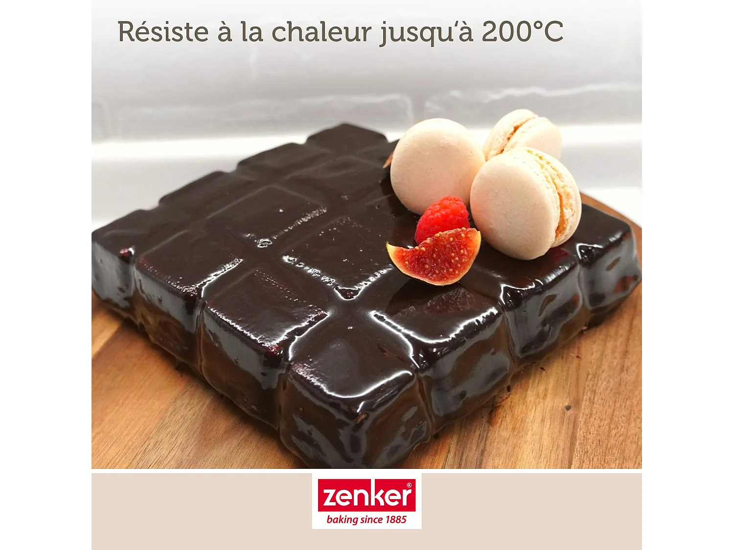 Moule à gâteaux en forme de tablette de chocolat 22 x 24 cm Zenker Silicone fibre de verre