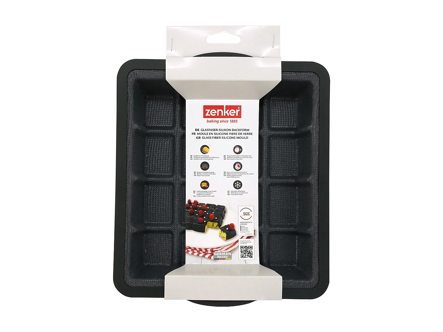 Moule à gâteaux en forme de tablette de chocolat 22 x 24 cm Zenker Silicone fibre de verre
