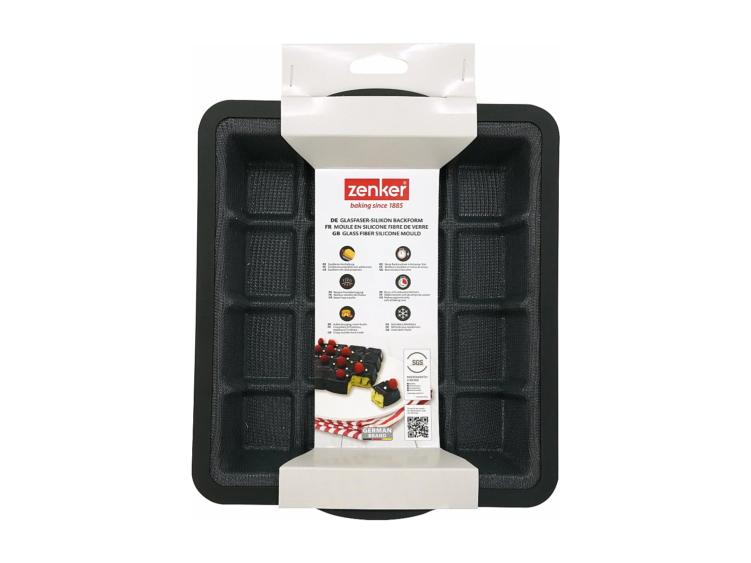 Moule à gâteaux en forme de tablette de chocolat 22 x 24 cm Zenker Silicone fibre de verre