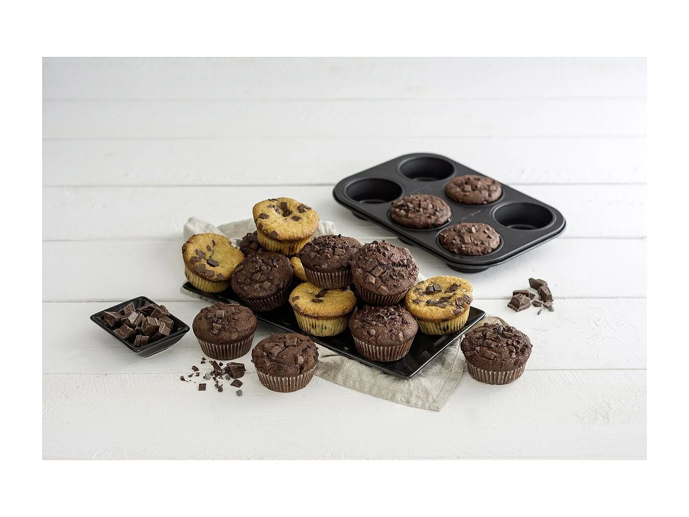 Moule à muffins 6 empreintes 28 x 19 cm Zenker Black Metallic