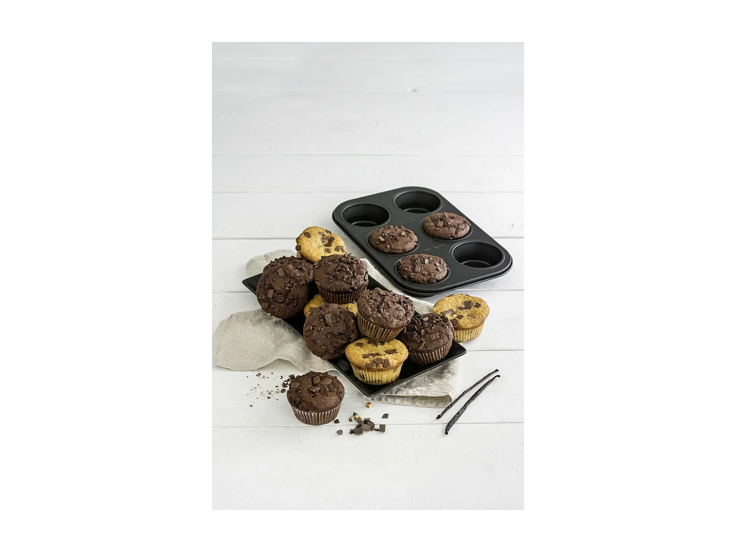 Moule à muffins 6 empreintes 28 x 19 cm Zenker Black Metallic