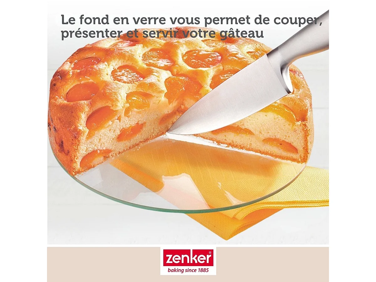 Moule à manqué à charnière fond en verre 26 cm Zenker Energy