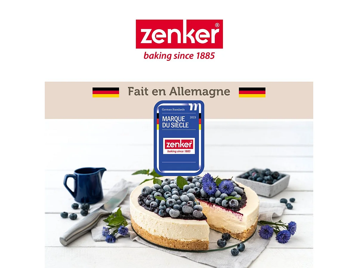 Moule à manqué à charnière fond en verre 26 cm Zenker Energy