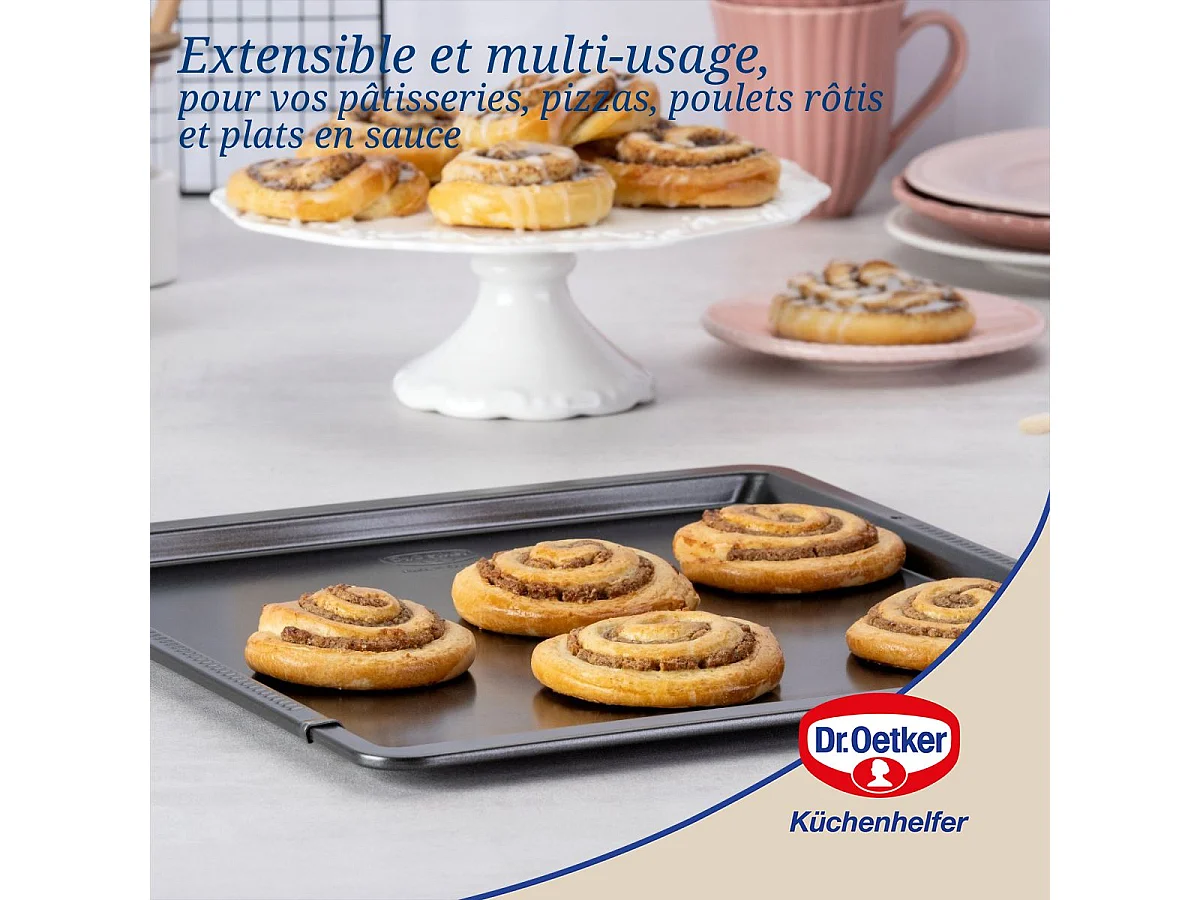Plaque four extensible 36 à 52 x 33 cm Dr Oetker Tradition