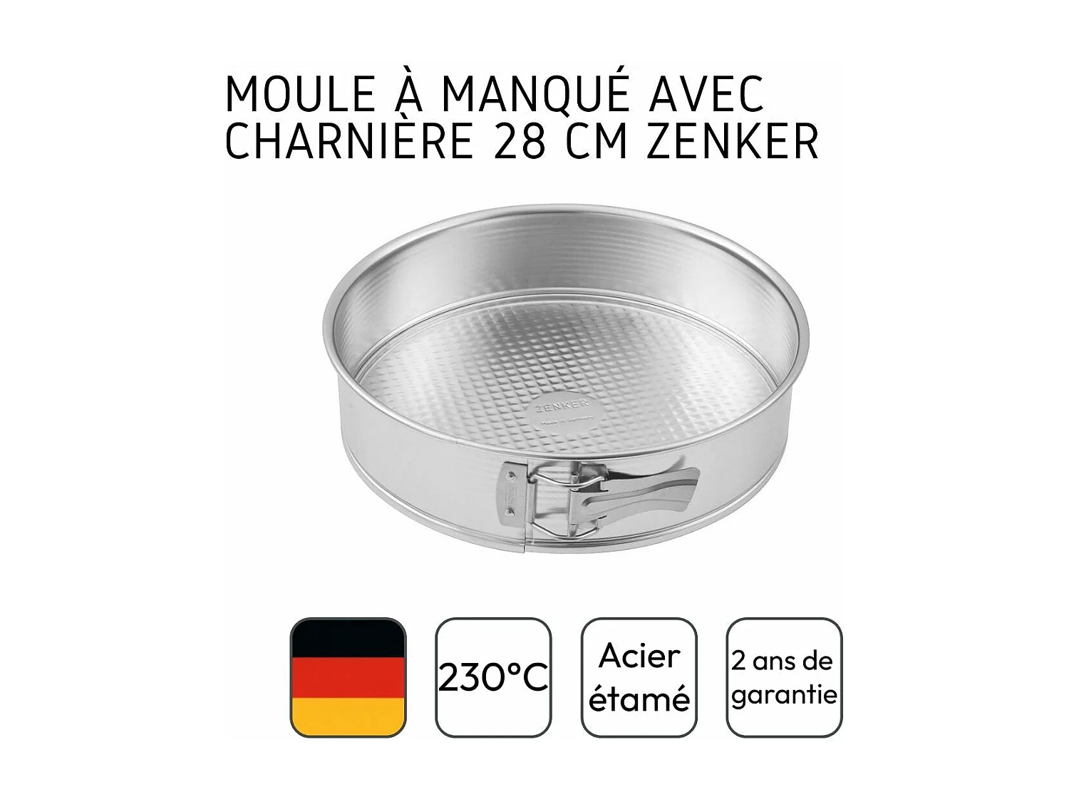 Moule à manqué à charnière 28 cm Zenker Silver