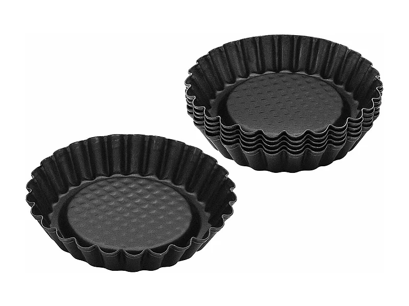 Lot de 6 moules à tartelettes 10 cm Zenker Black Metallic