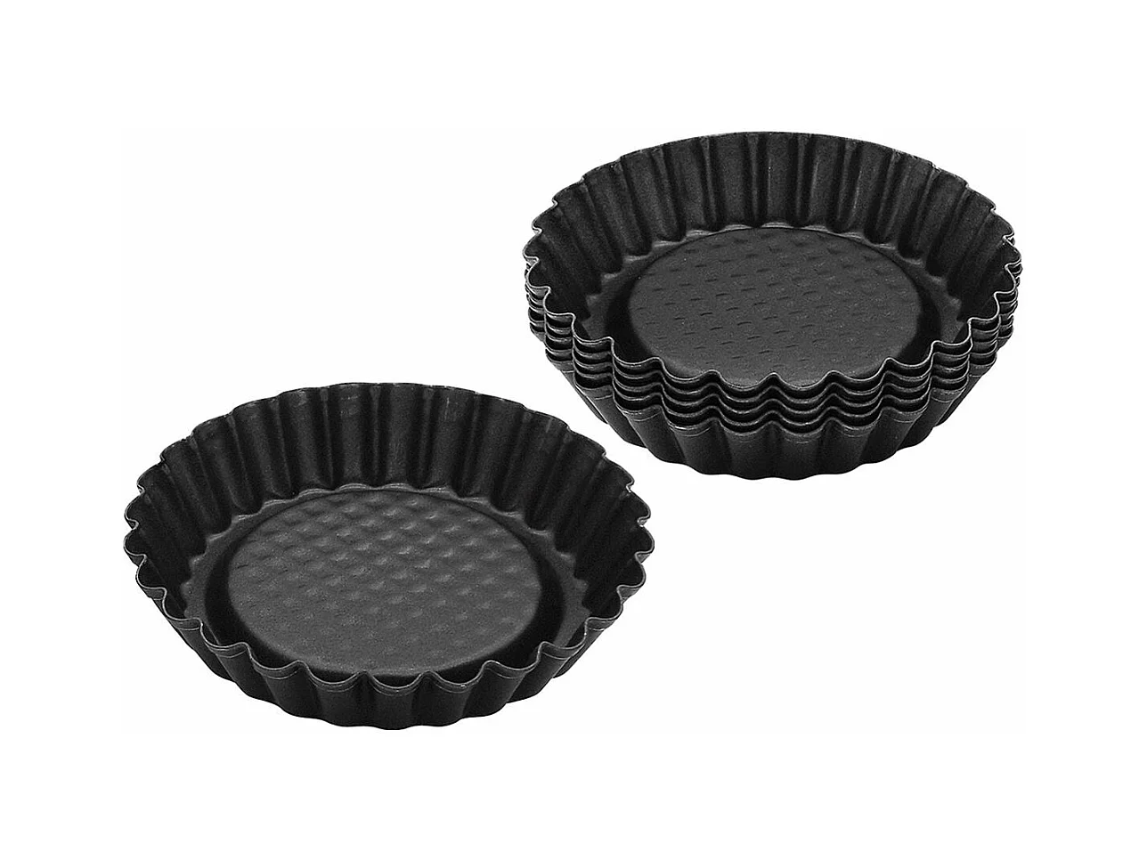 Lot de 6 moules à tartelettes 10 cm Zenker Black Metallic