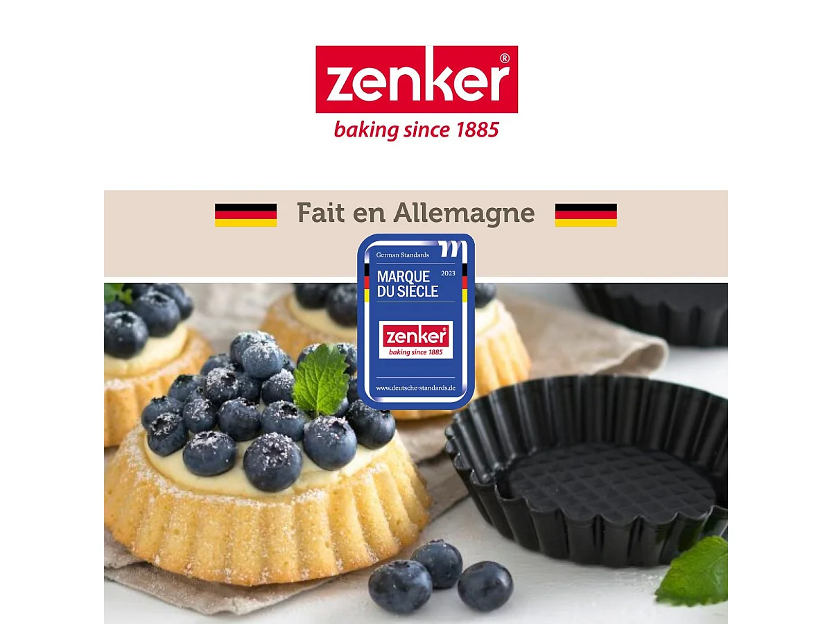 Lot de 6 moules à tartelettes 10 cm Zenker Black Metallic