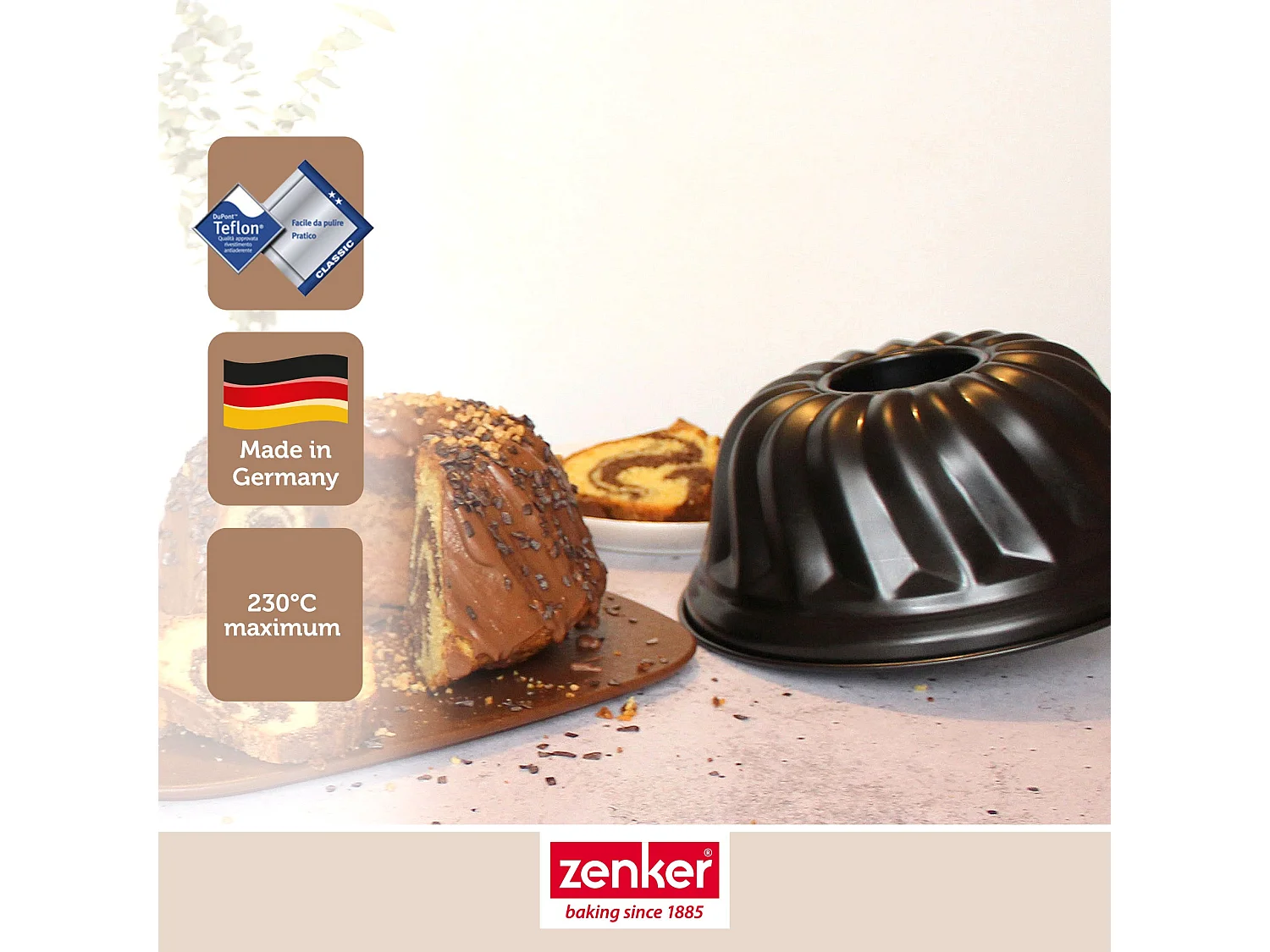 Moule à kouglof 22 cm Zenker Black Metallic