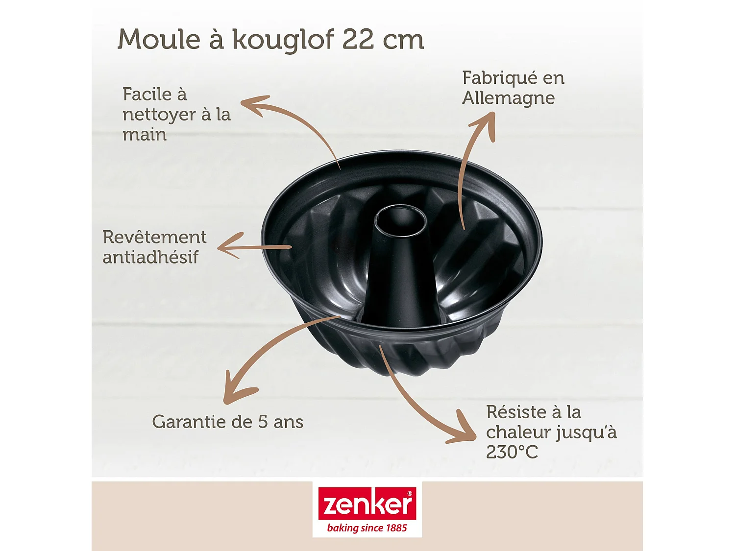 Moule à kouglof 22 cm Zenker Black Metallic