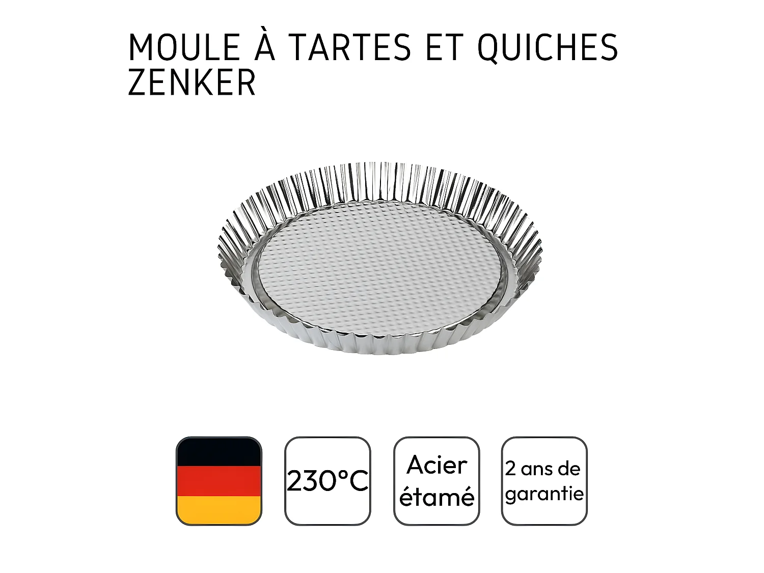 Moule à tarte renversée 28 cm Zenker Silver