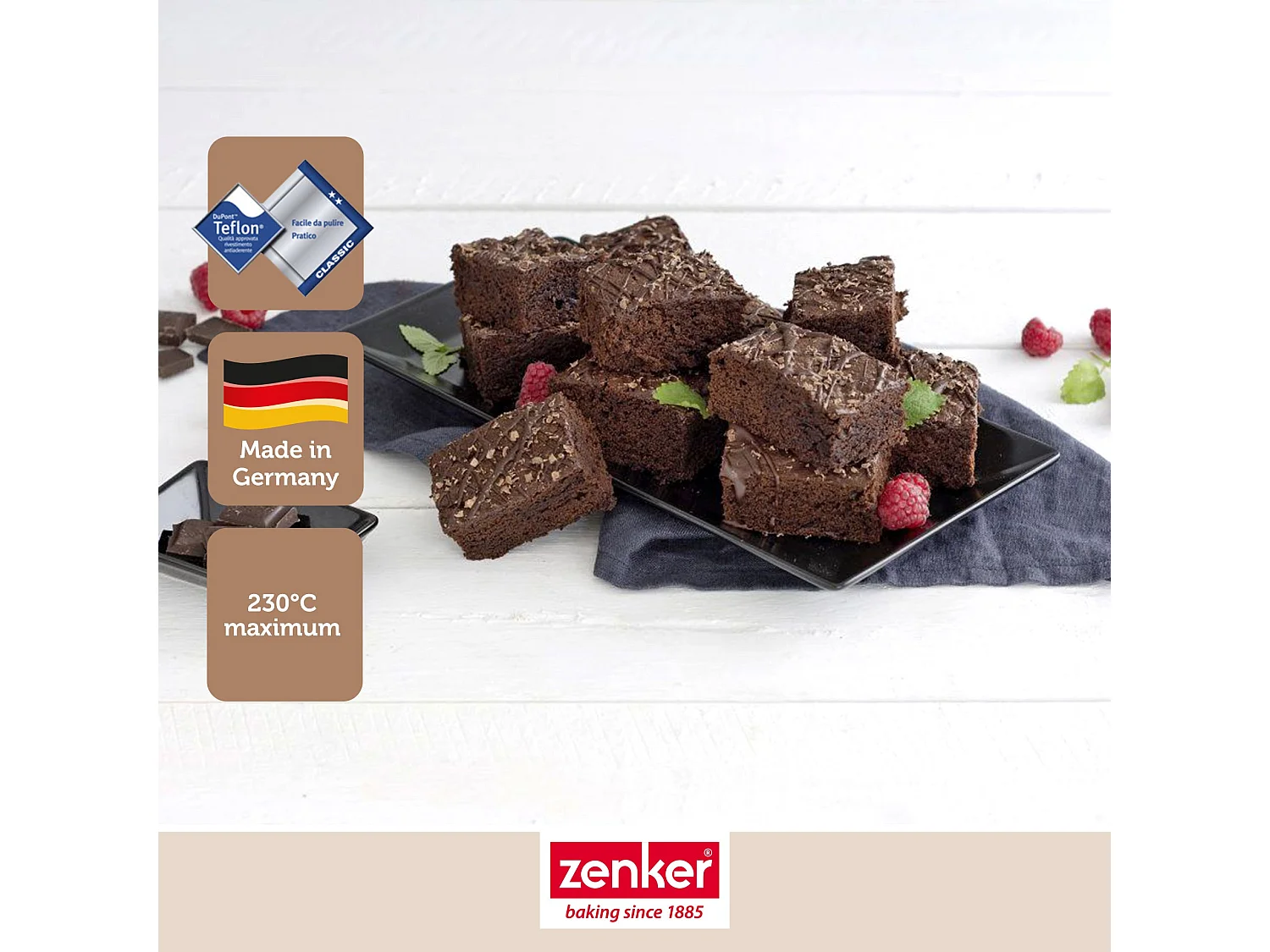 Lot de 2 moules à brownies 27 x 26 cm Zenker Special Creative