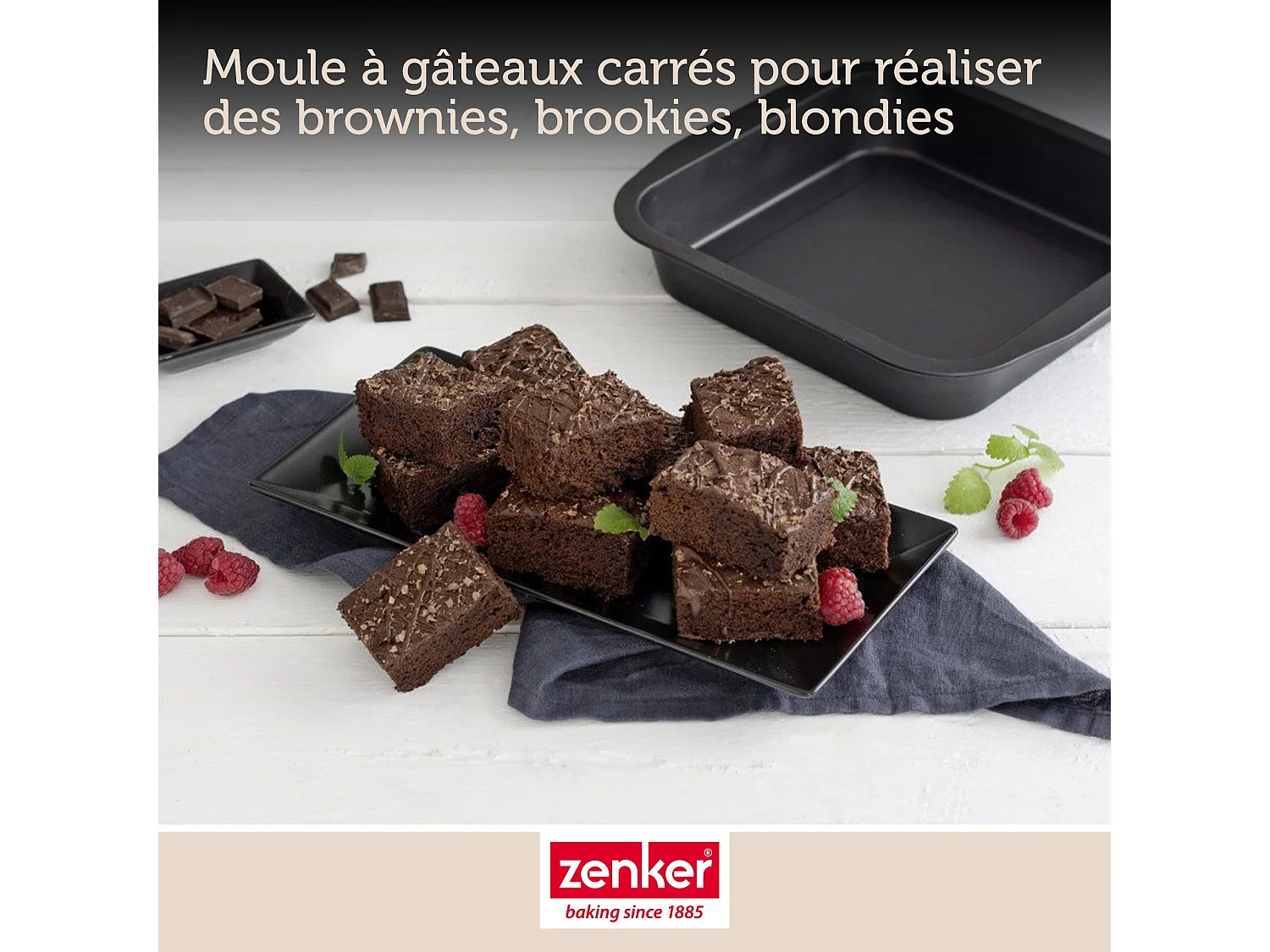 Lot de 2 moules à brownies 27 x 26 cm Zenker Special Creative