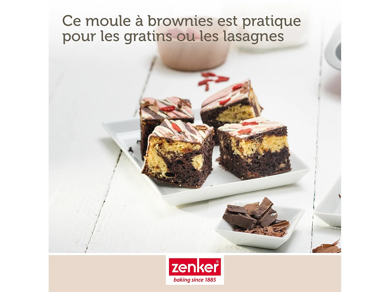 Lot de 2 moules à brownies 27 x 26 cm Zenker Special Creative