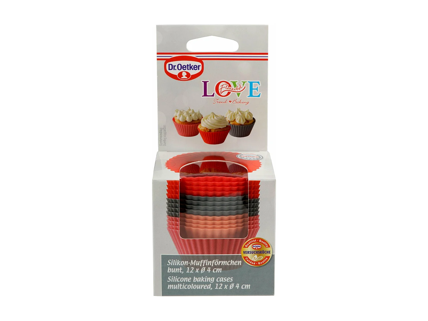 Lot de 12 caissettes muffins en silicone 7 cm Dr. Oetker Flexxibel Love