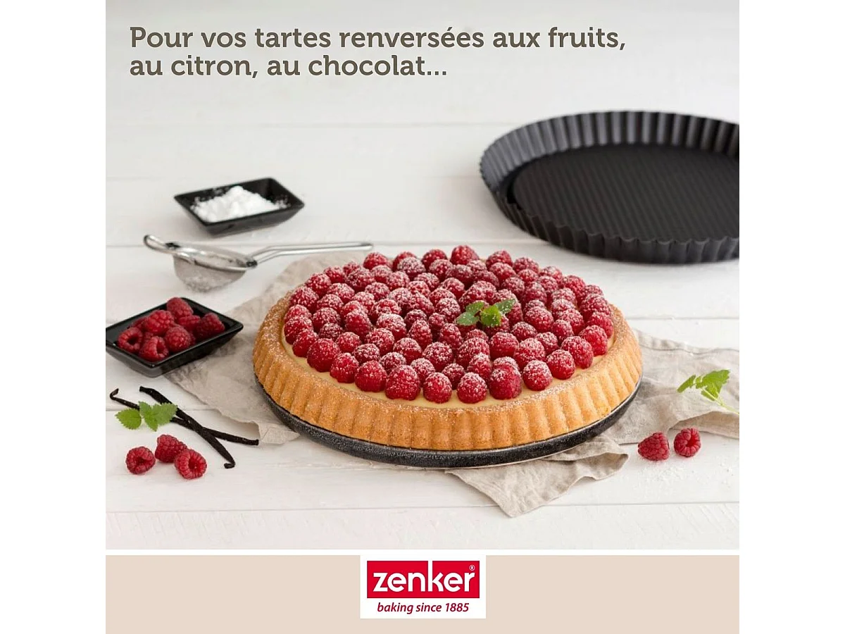 Moule à tarte renversée 30 cm Zenker Black Metallic