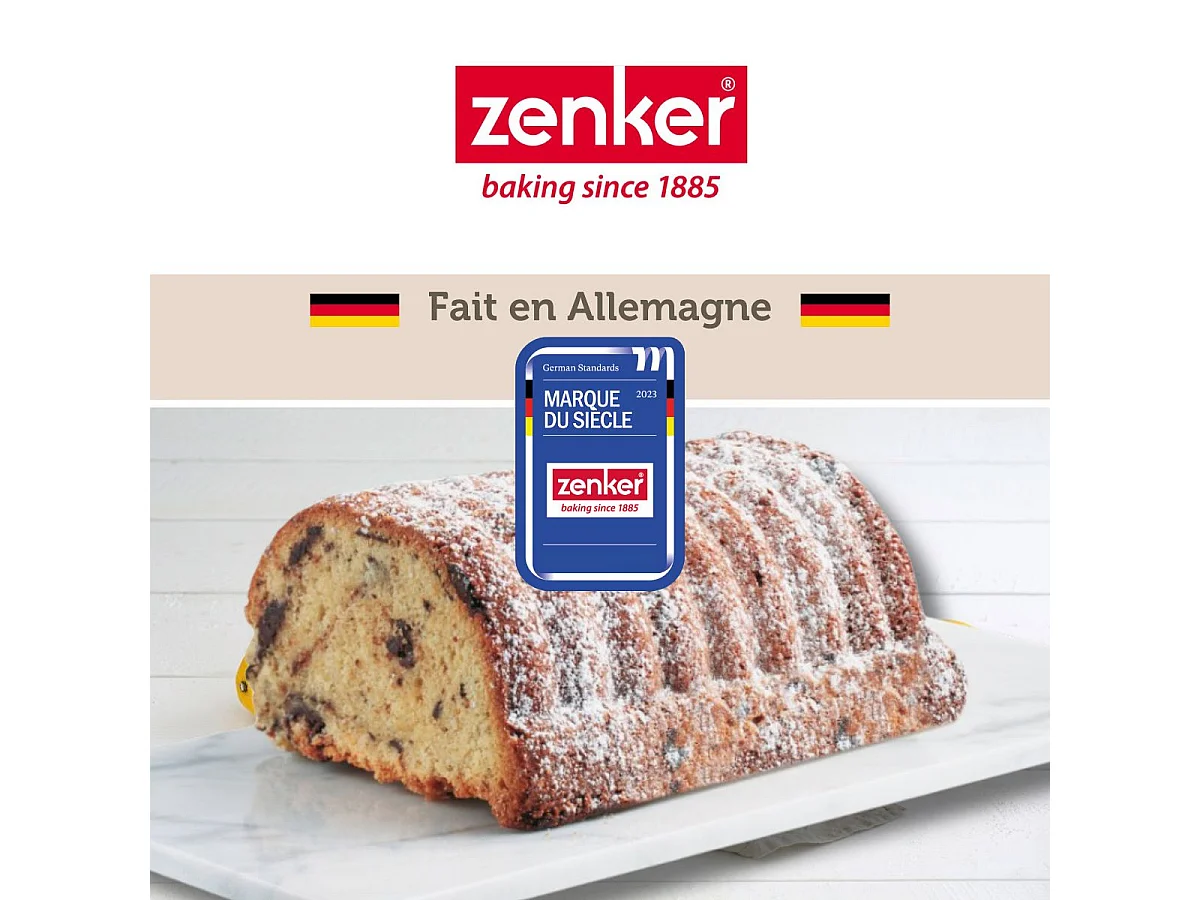 Moule à bûche de Noël 32 x 12,5 cm Zenker Black Metallic