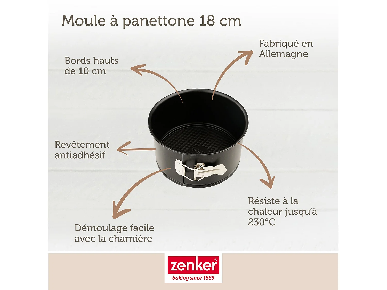 Moule à panettone à charnière 18 cm Zenker Spécial Countries