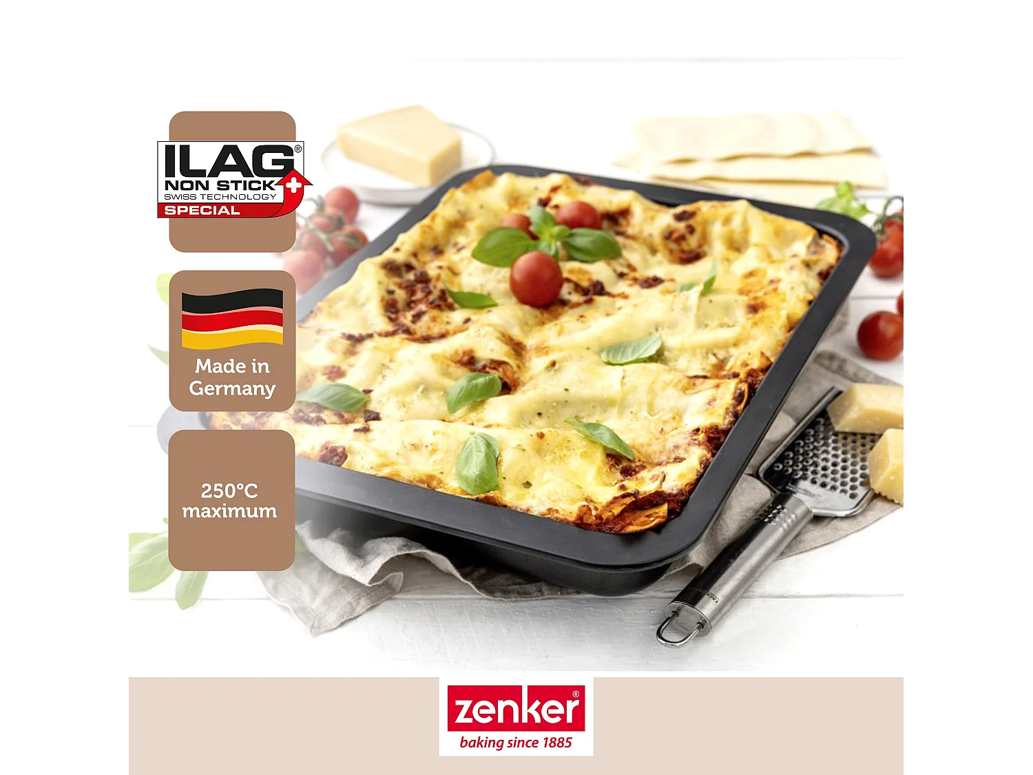 Plat à lasagnes maison 36 x 27 cm Zenker Spécial Countries