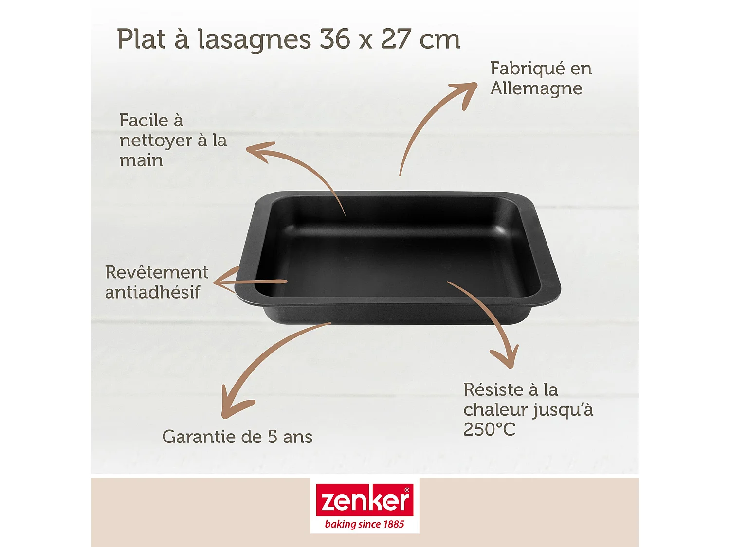 Plat à lasagnes maison 36 x 27 cm Zenker Spécial Countries