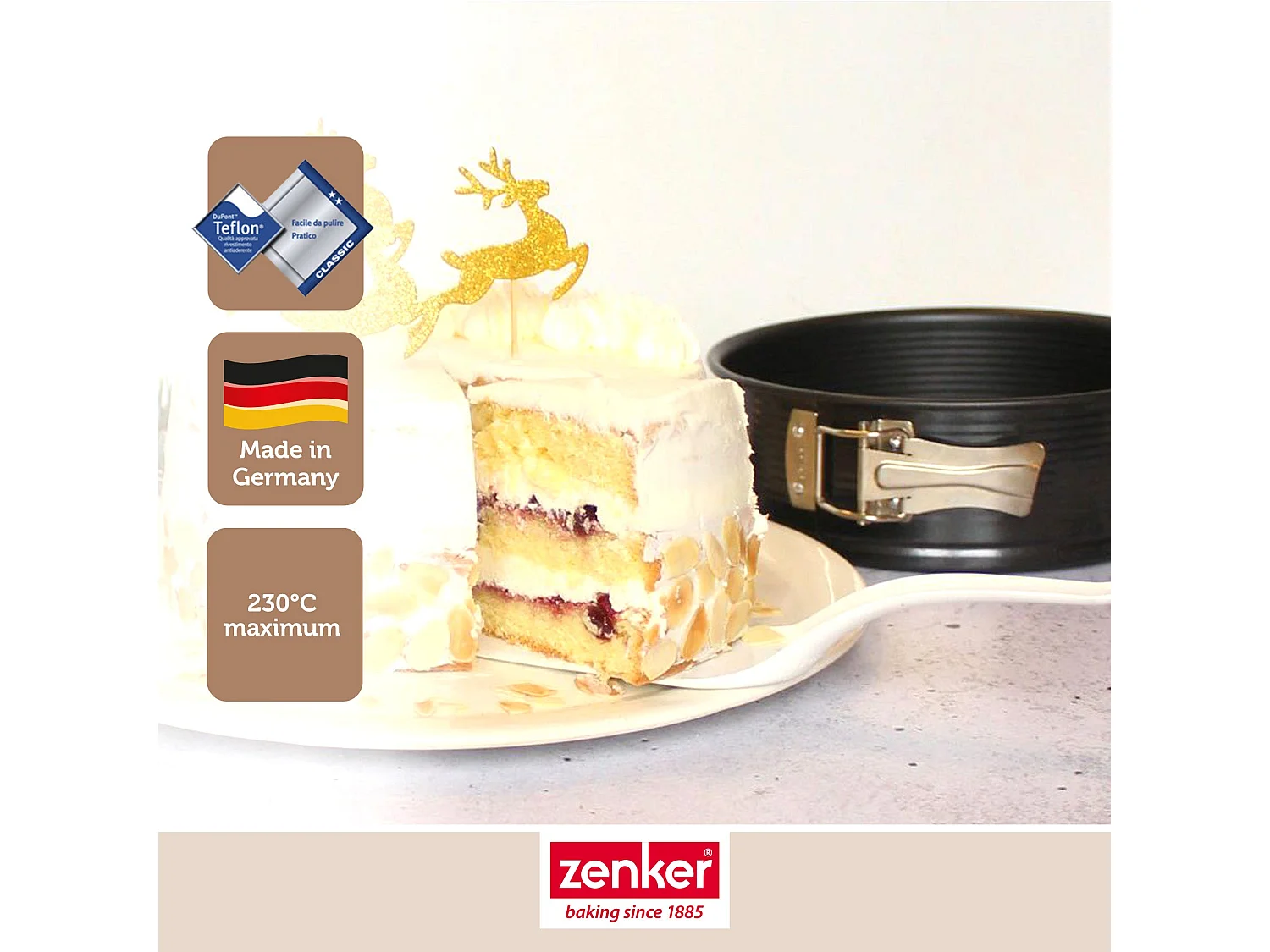 Moule à manqué à charnière 20 cm Zenker Black Metallic