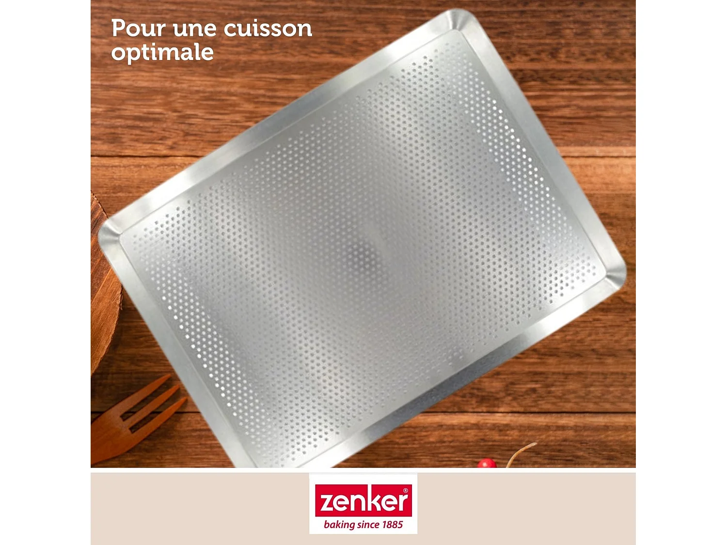 Plaque à pâtisserie perforée 40 x 30 cm en alu 18/10 Zenker Special Cooking