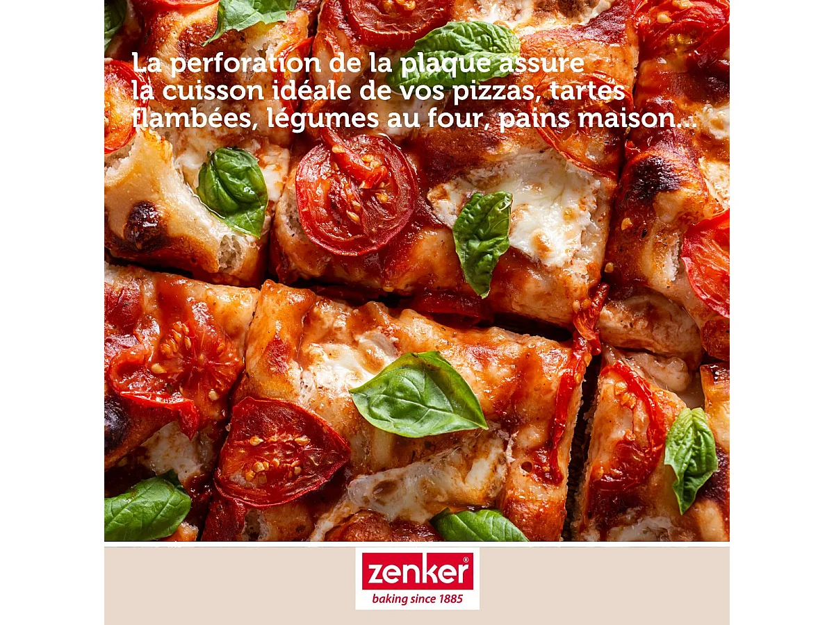 Plaque à pâtisserie perforée 40 x 30 cm en alu 18/10 Zenker Special Cooking