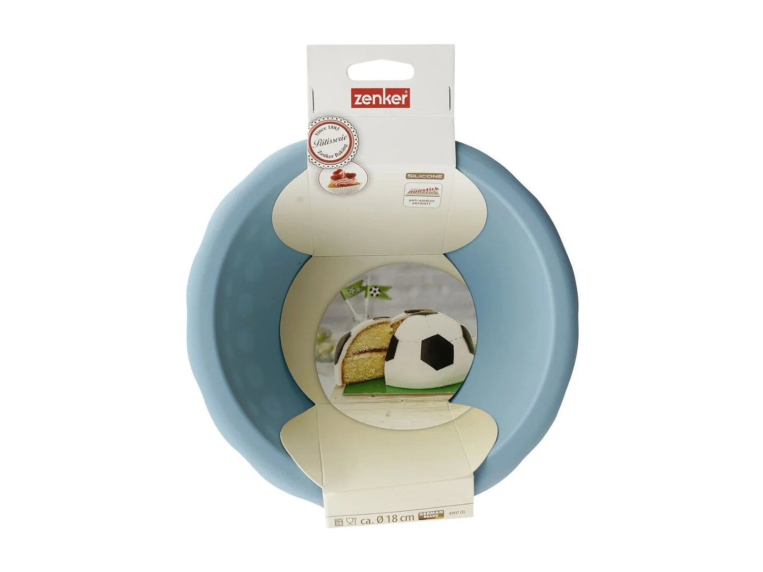 Moule demi sphère pour gâteau ballon de foot 18 cm Zenker Spécial Football