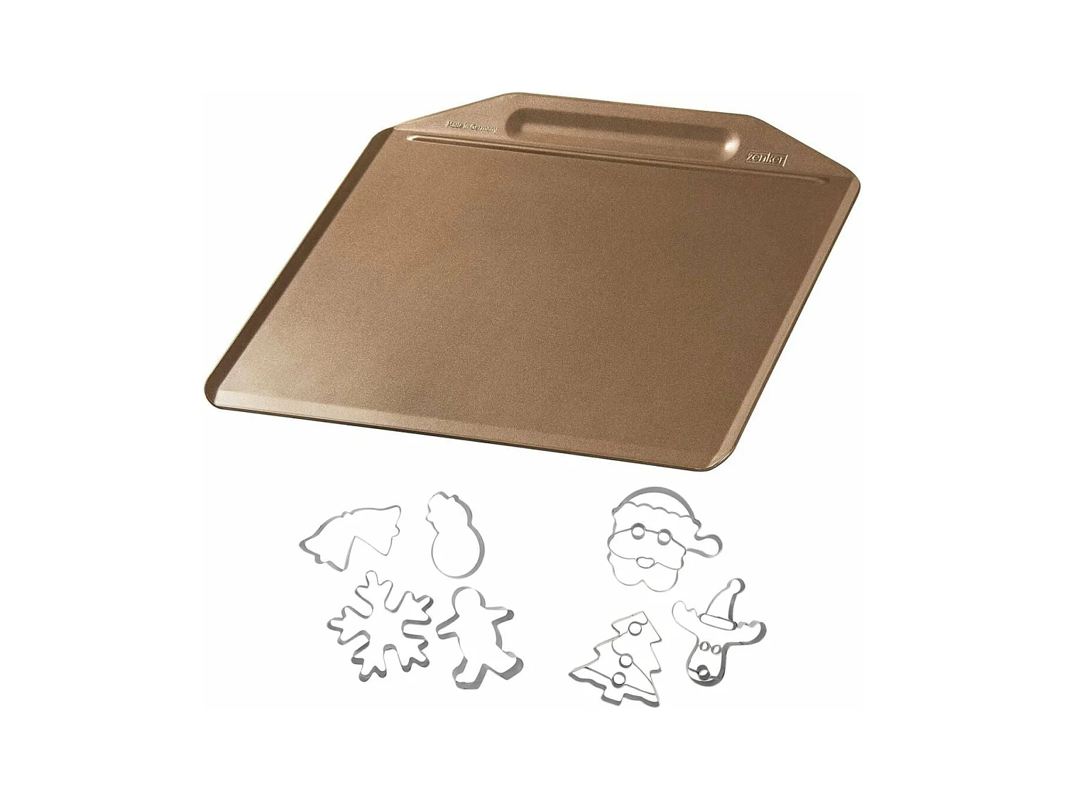 Plaque de cuisson au four sans rebords et 7 emporte-pièces de Noël Zenker Noël