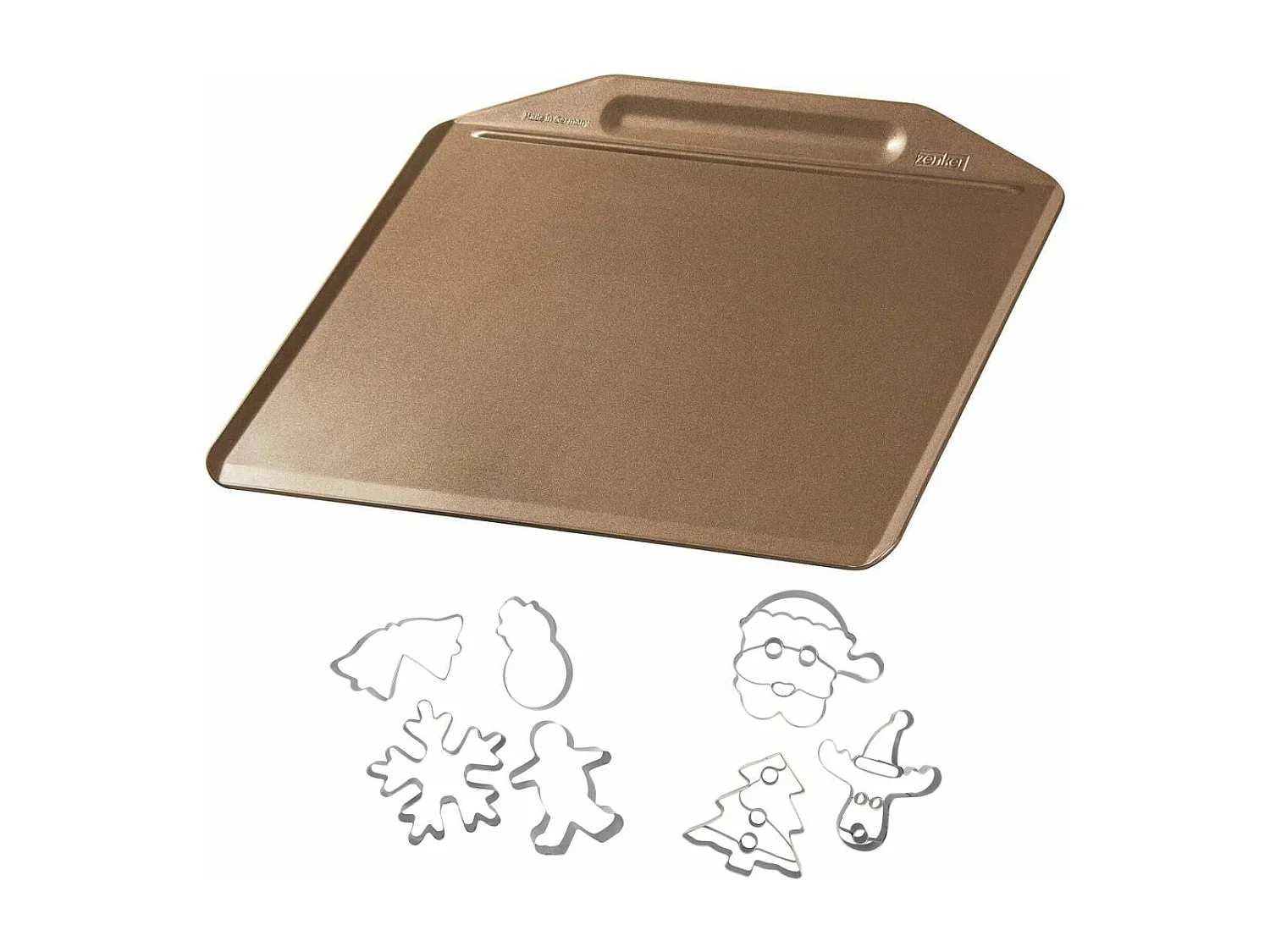 Plaque de cuisson au four sans rebords et 7 emporte-pièces de Noël Zenker Noël