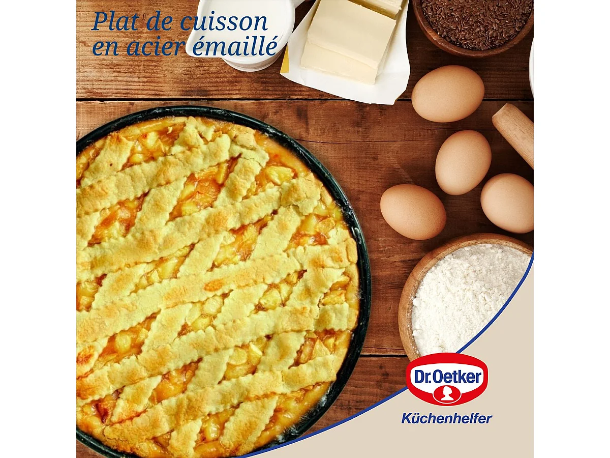 Plat à four pour tartes et pizzas 32 cm Dr.Oetker Tradition