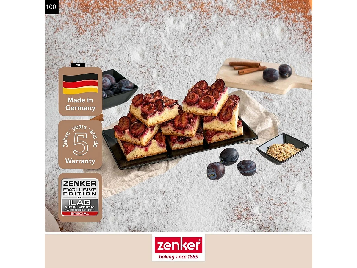 Plaque de four rectangulaire 42 x 29 cm Zenker Black Metallic