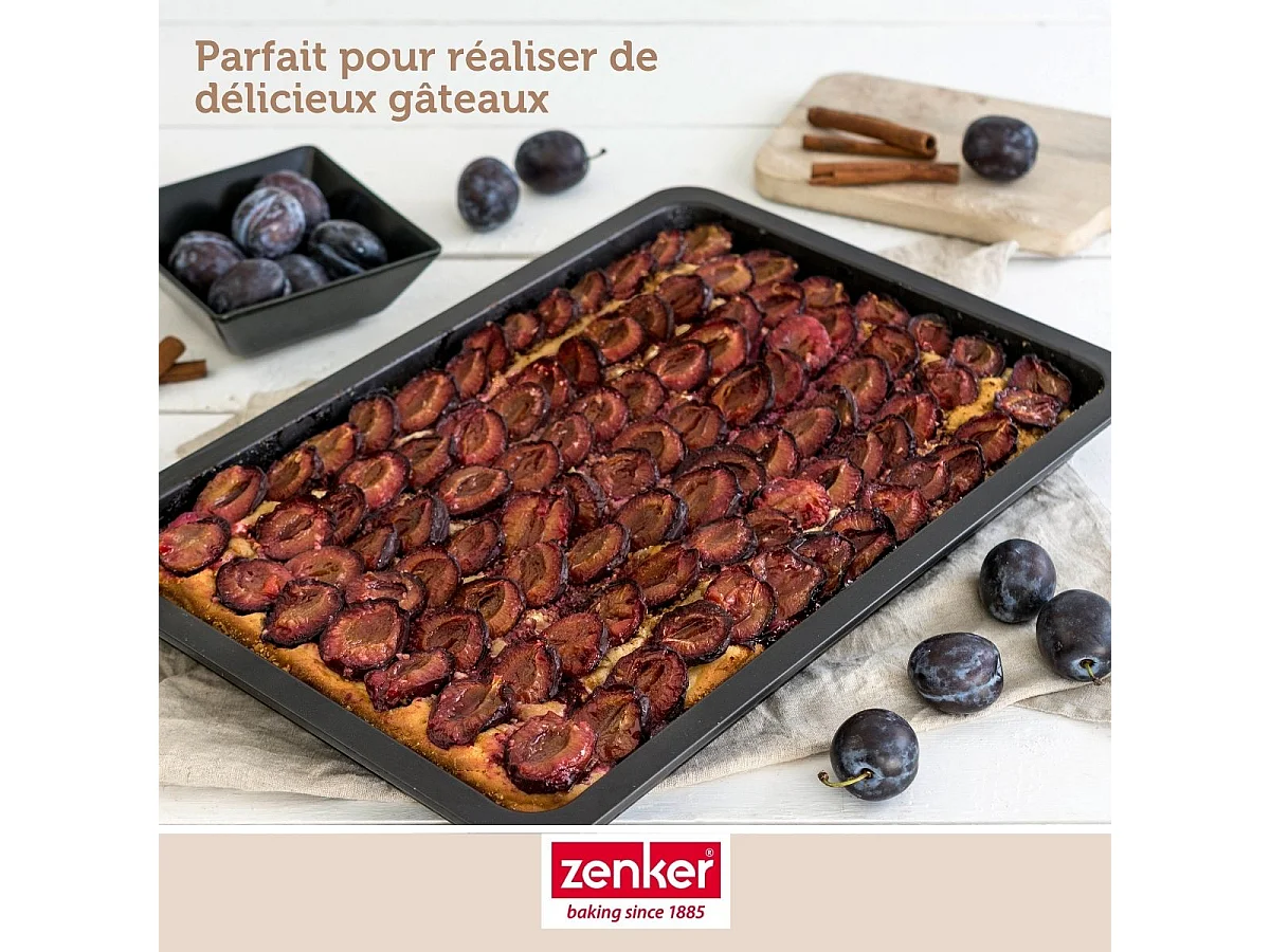 Plaque de four rectangulaire 42 x 29 cm Zenker Black Metallic