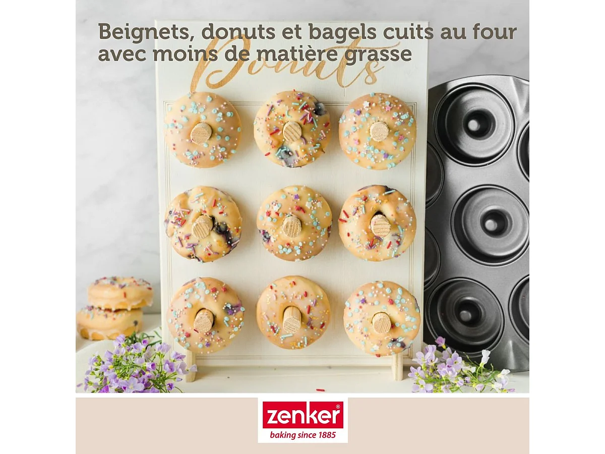 Moule pour 8 beignets au four 33 Zenker Black Metallic