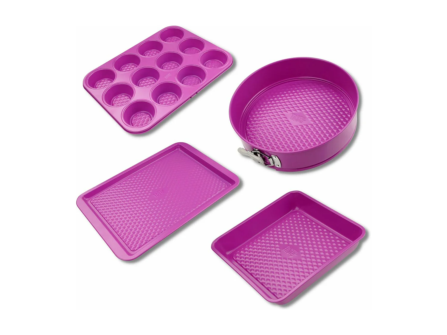 Ensemble de 4 moules fuchsia de 23 à 38 cm Tasty Pâtisserie