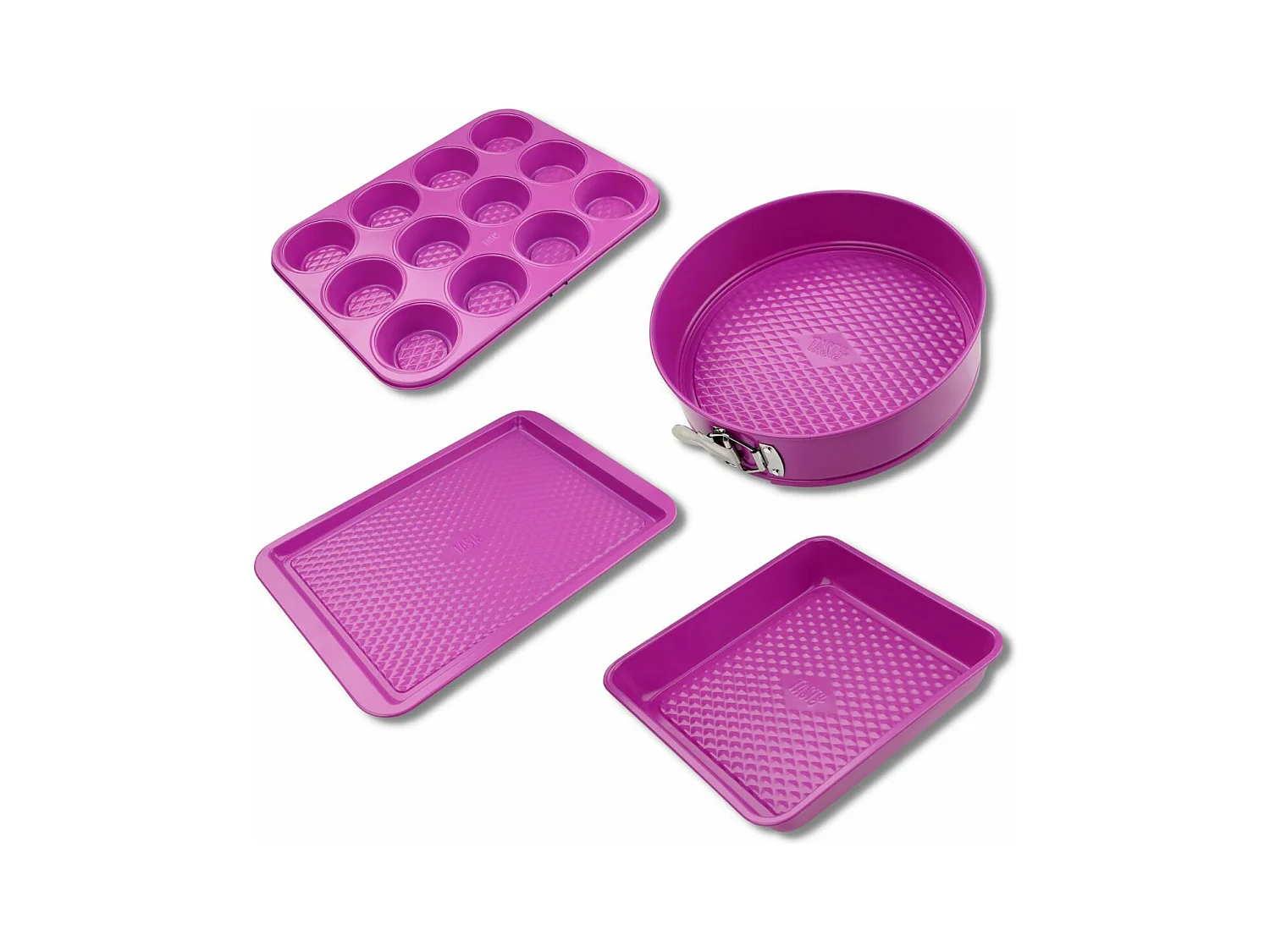 Ensemble de 4 moules fuchsia de 23 à 38 cm Tasty Pâtisserie