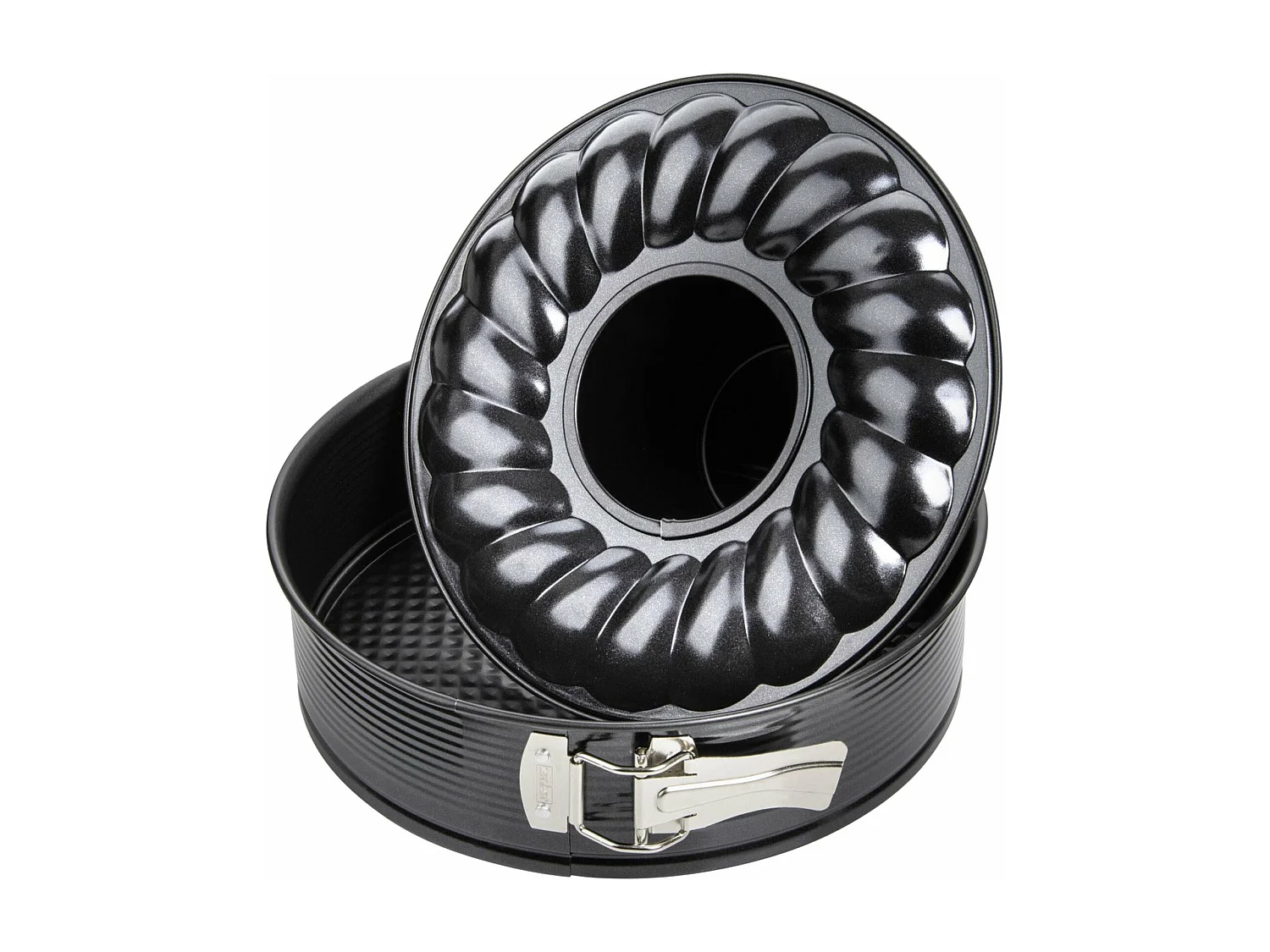 Moule à manqué et savarin double fond 28 cm Zenker Black Metallic