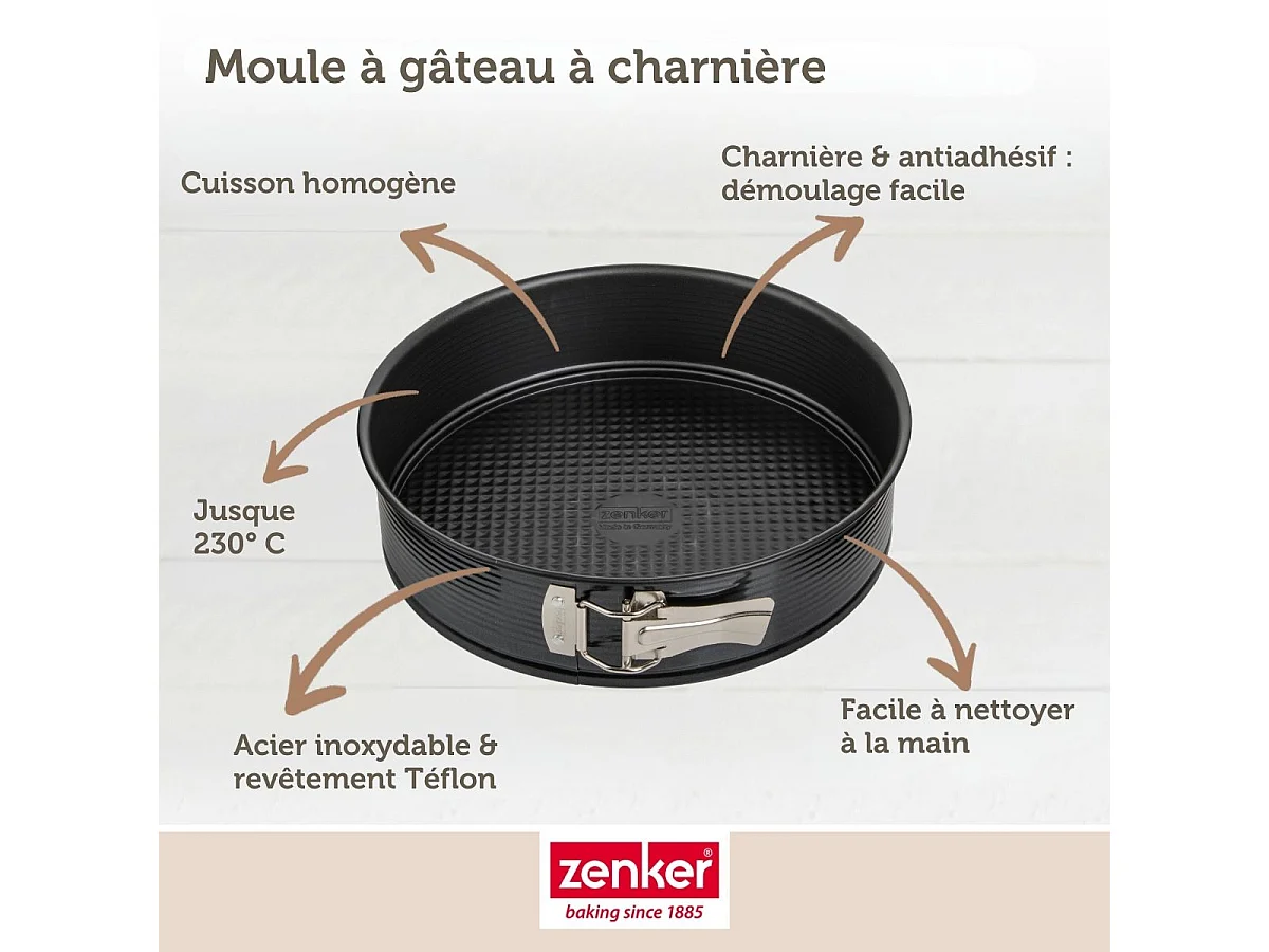Moule à manqué à charnière 26 cm Zenker Black Metallic