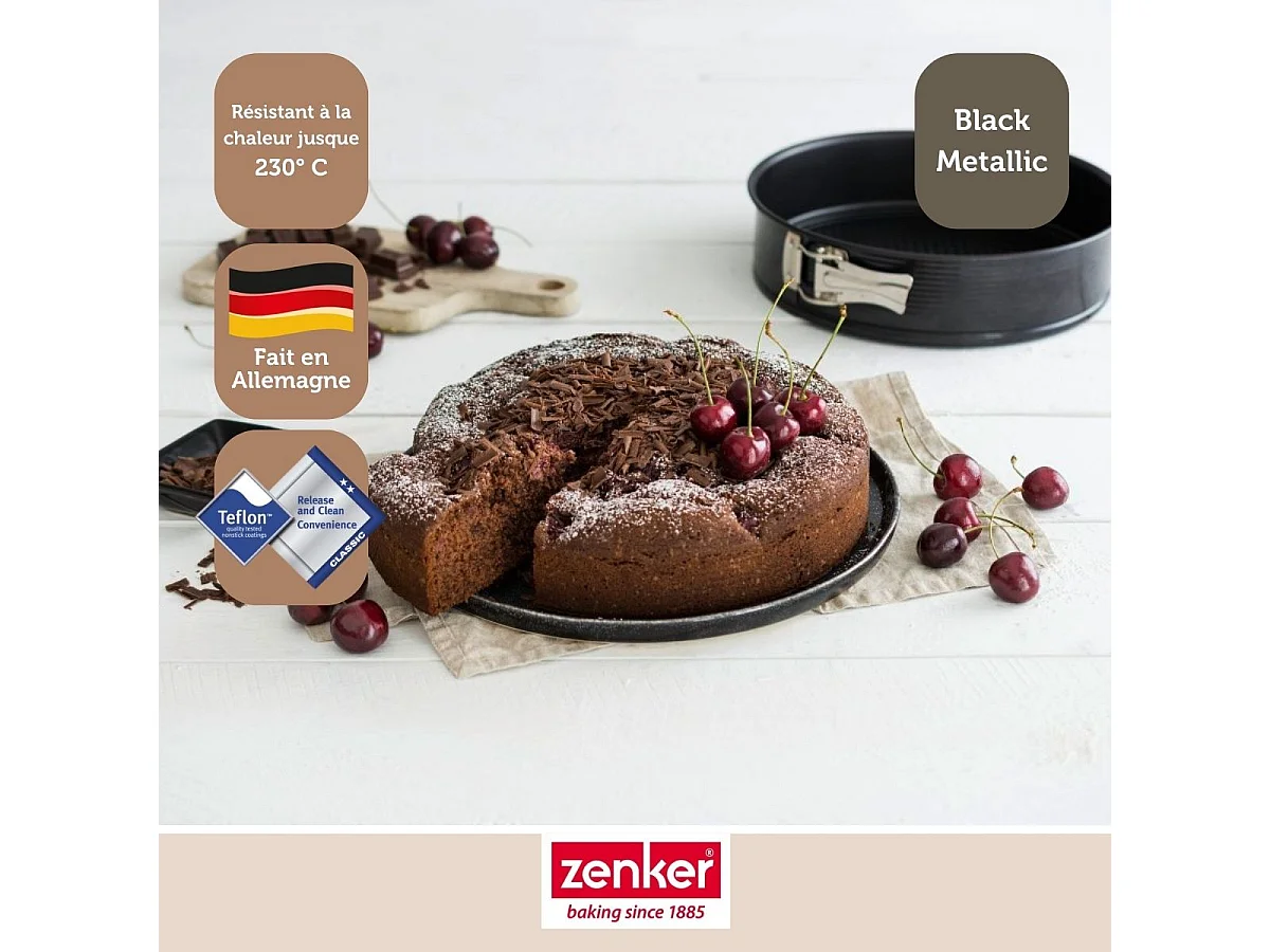 Moule à manqué à charnière 26 cm Zenker Black Metallic