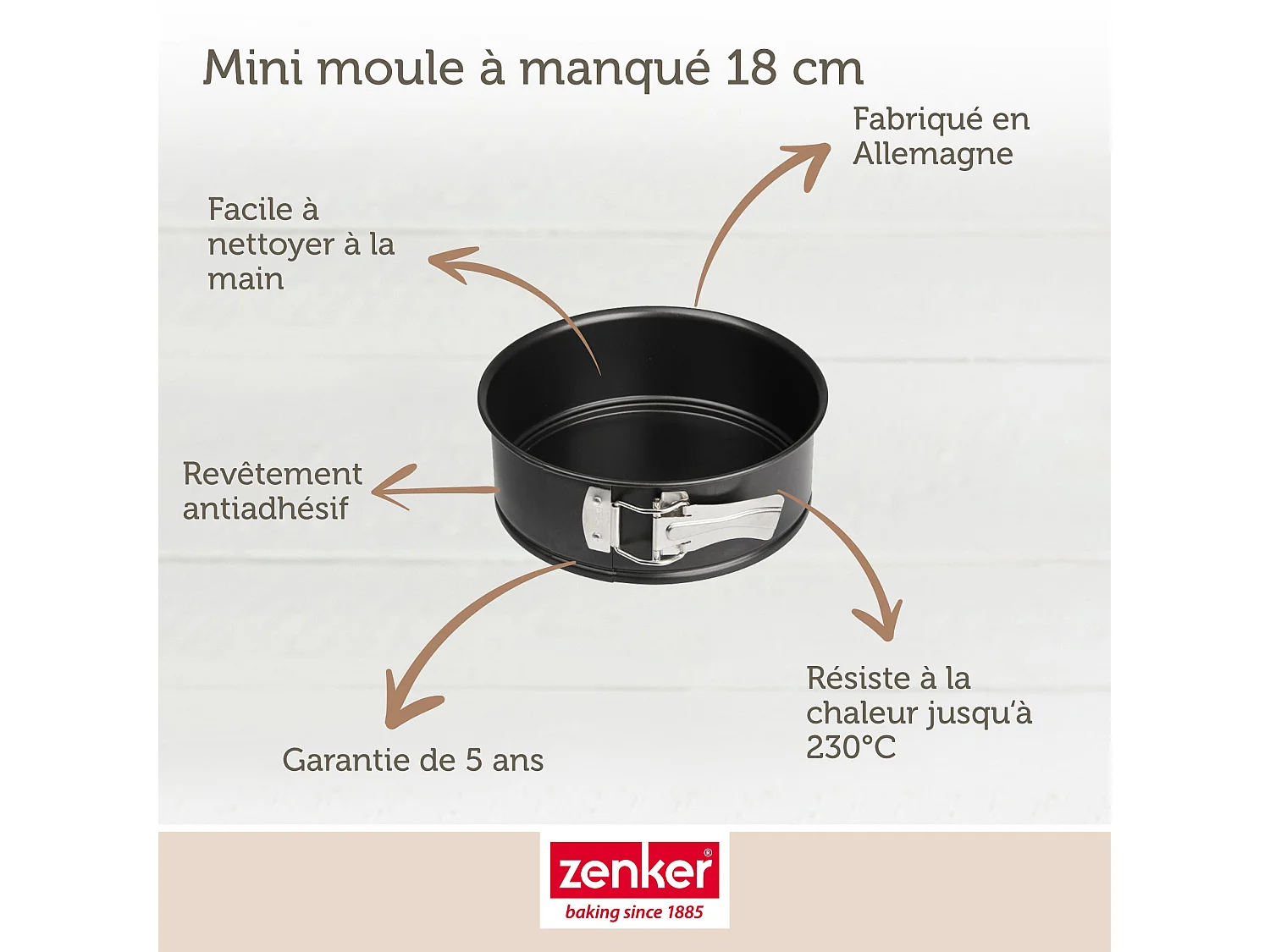 Moule à manqué à charnière 18 cm Zenker Spécial Mini