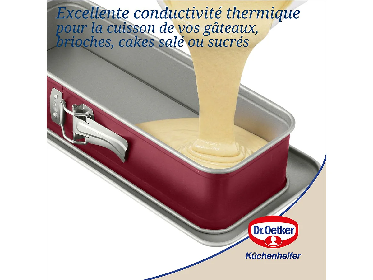 Moule à cake à charnière 30 cm Dr Oetker Back-Liebe Bicolor