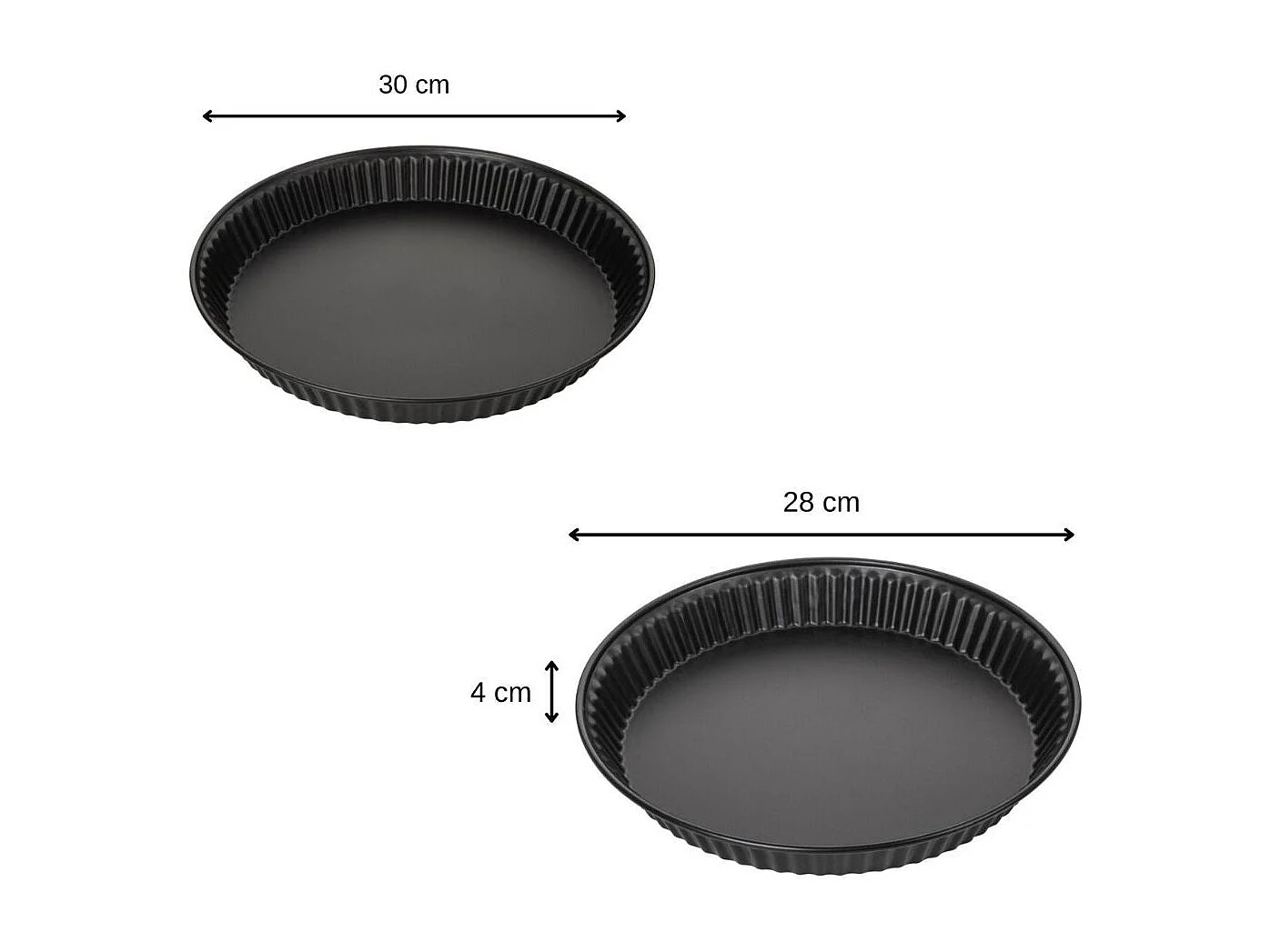 Set de 2 moules à tartes ou quiches de 28 cm et 30 cm Zenker Spécial Countries