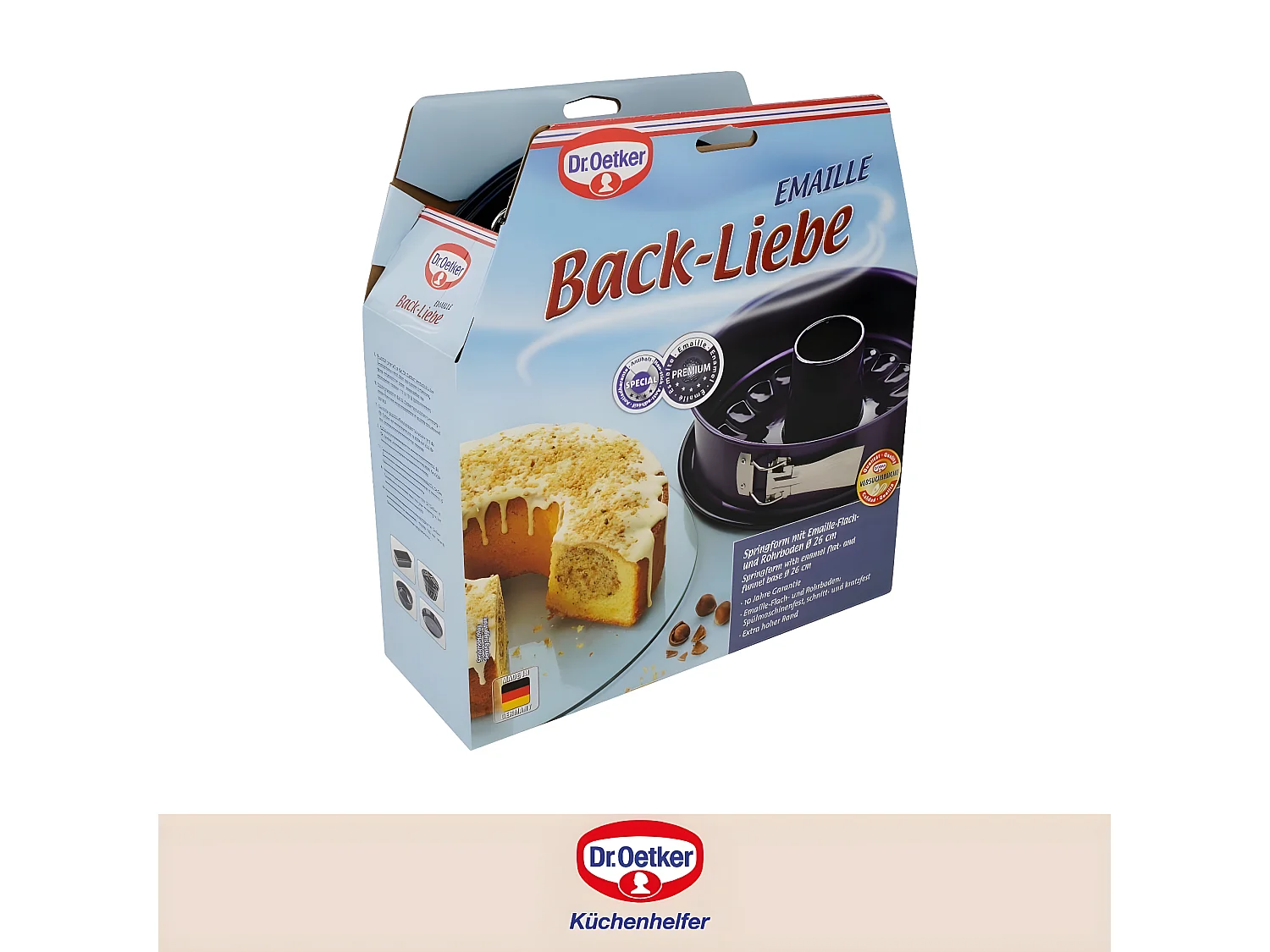 Moule à manqué à charnière avec fond à savarin 26 cm Dr Oetker Back Liebe