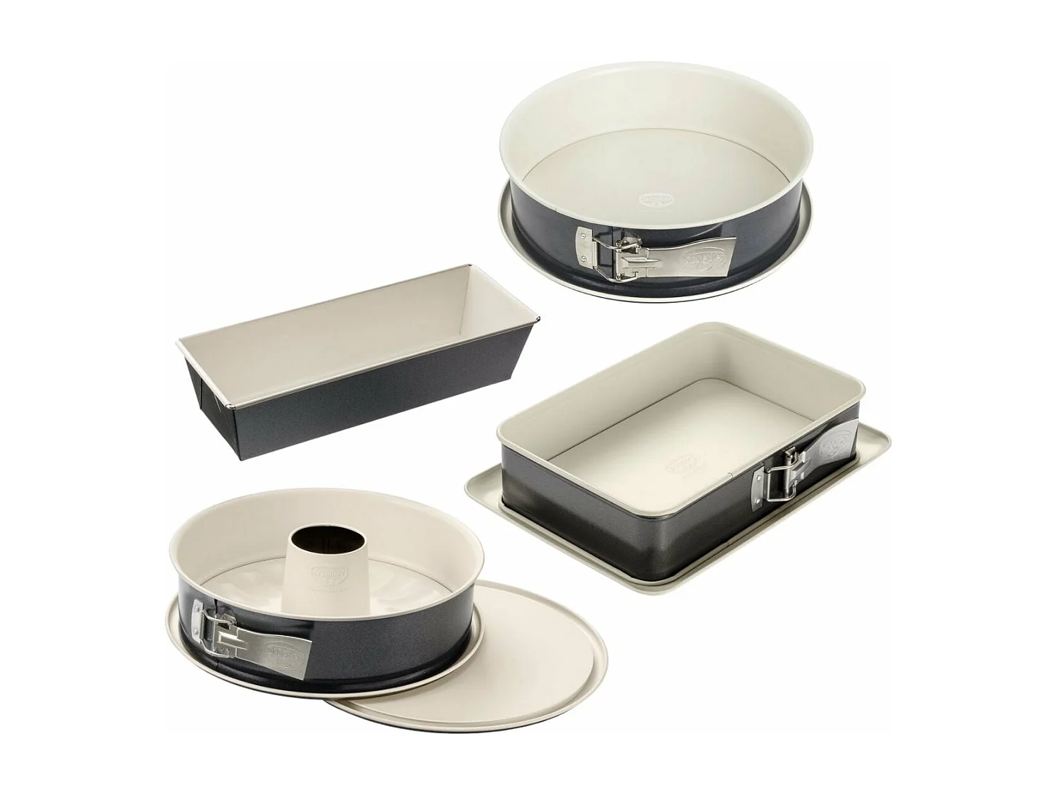 Ensemble de 4 moules à gâteaux de formes différentes de 28 à 32 cm Dr.Oetker Back-Trend