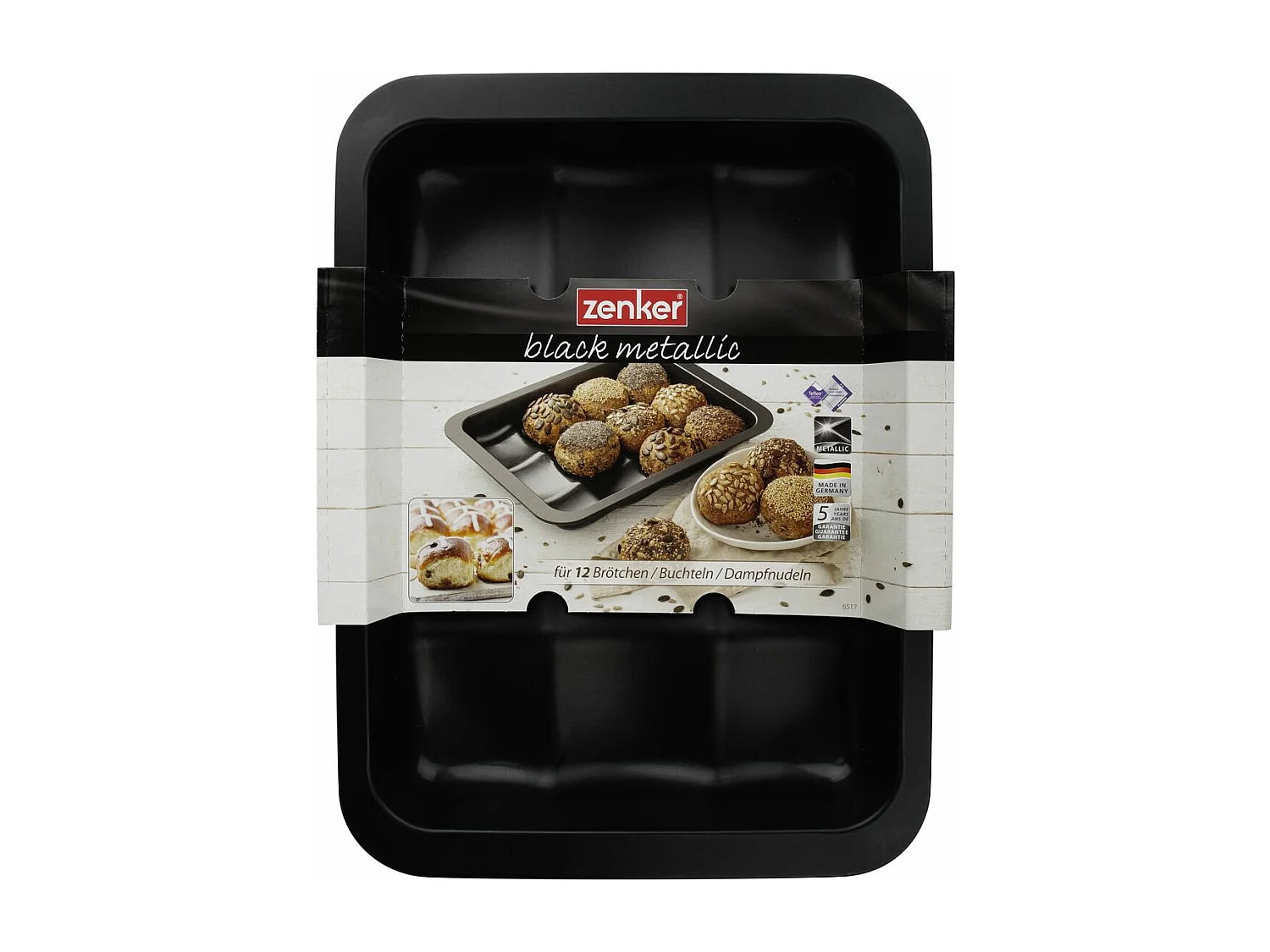 Moule 12 mini pains ou brioches 36 x 27 cm Zenker Black Metallic