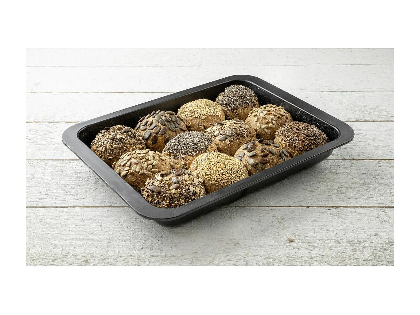 Moule 12 mini pains ou brioches 36 x 27 cm Zenker Black Metallic