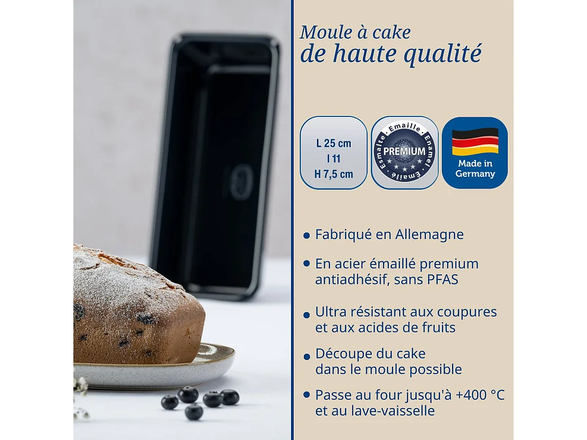 Moule à cake coins arrondis 25 cm Dr Oetker Back Liebe