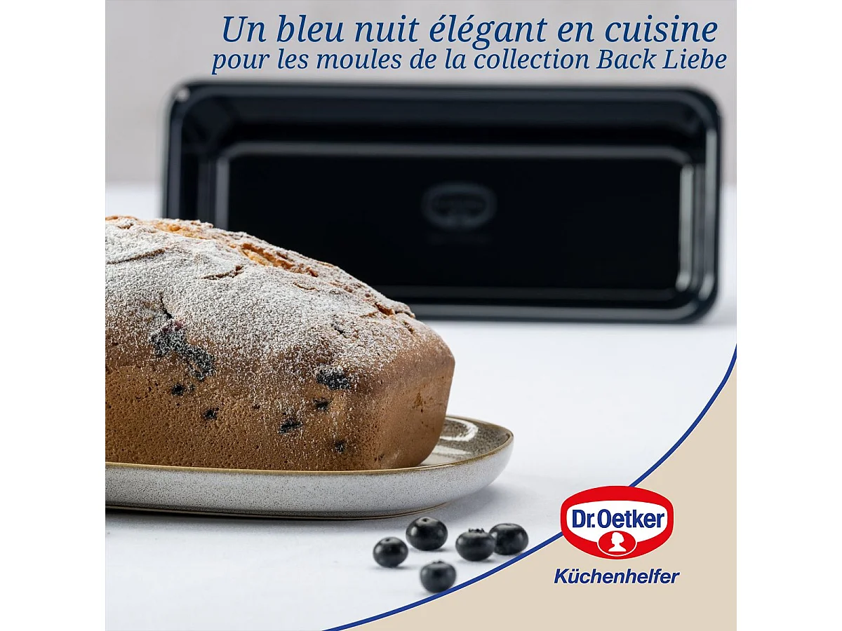 Moule à cake coins arrondis 25 cm Dr Oetker Back Liebe