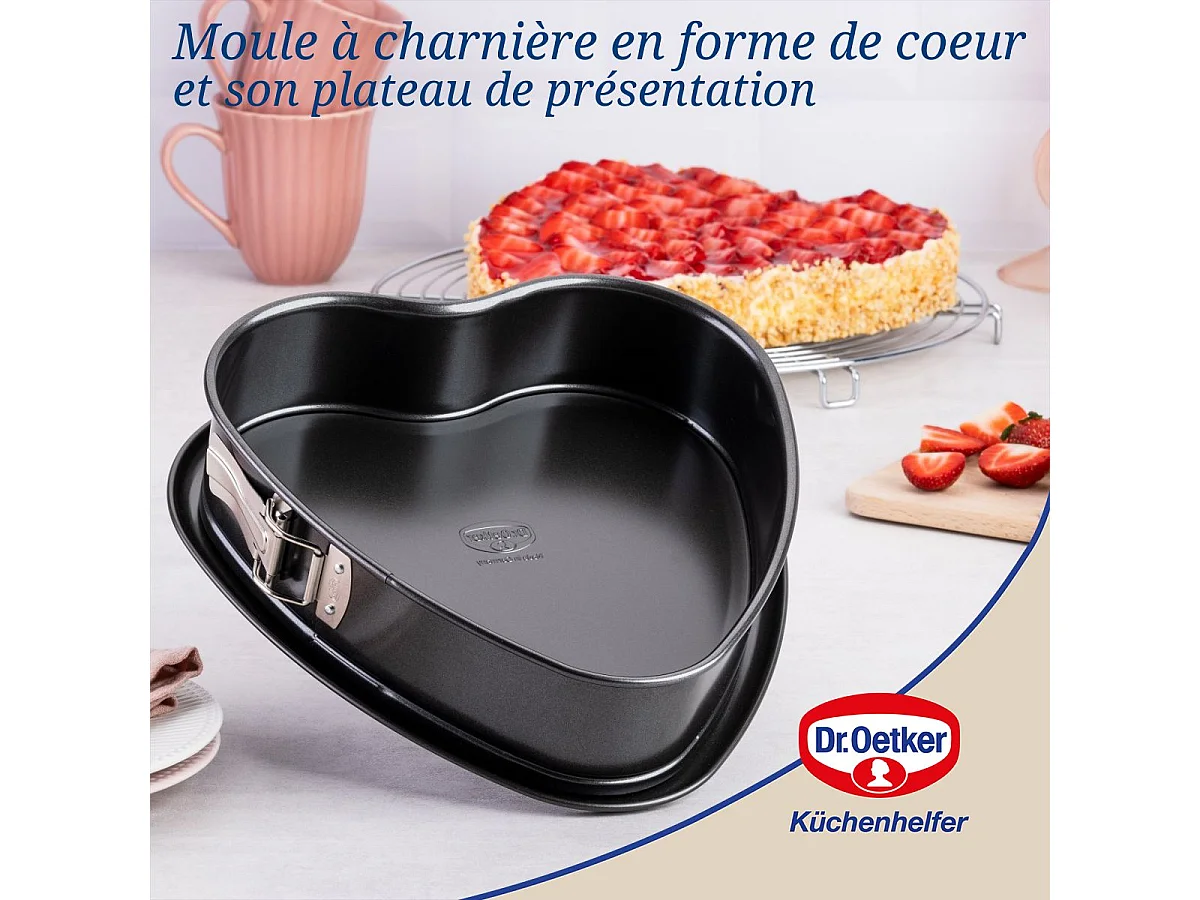Moule à charnière en forme de cœur 25 cm Dr. Oetker