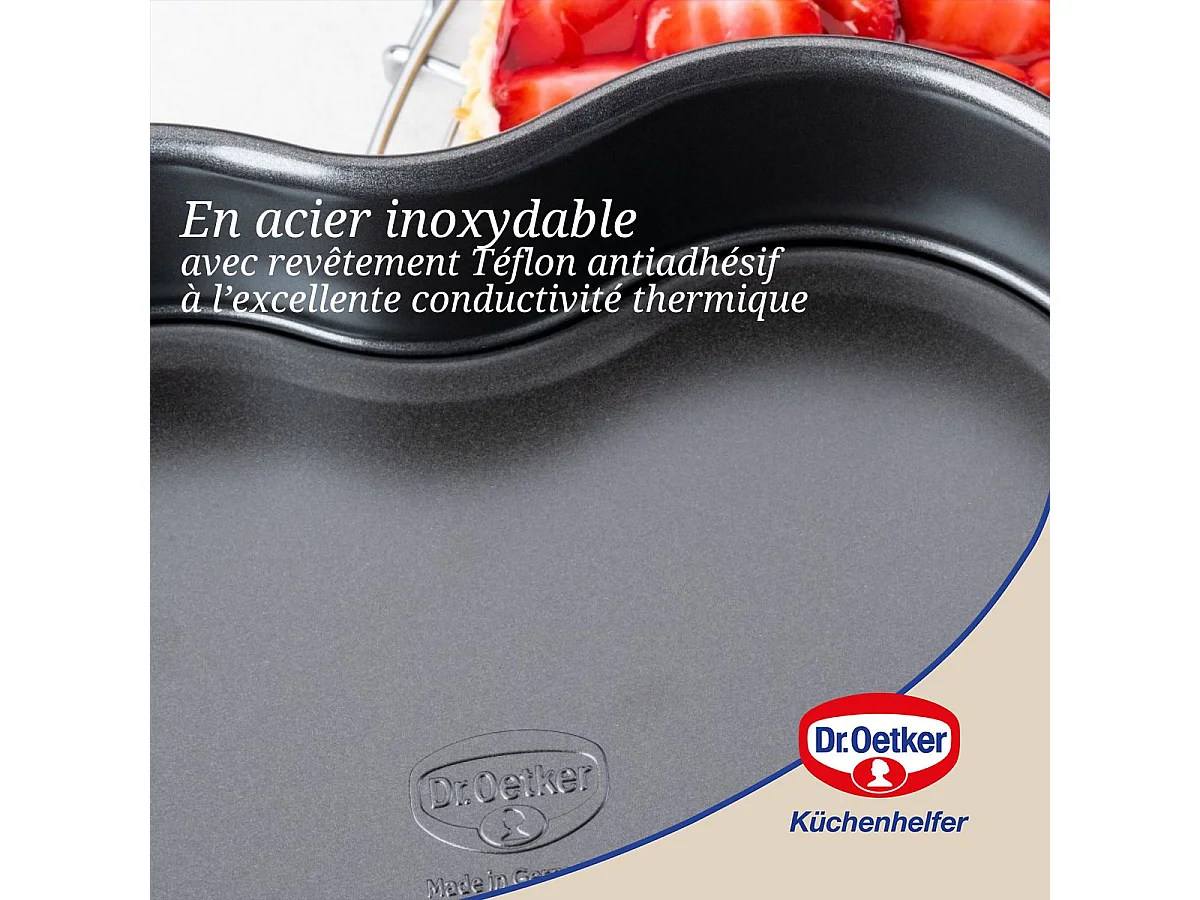 Moule à charnière en forme de cœur 25 cm Dr. Oetker